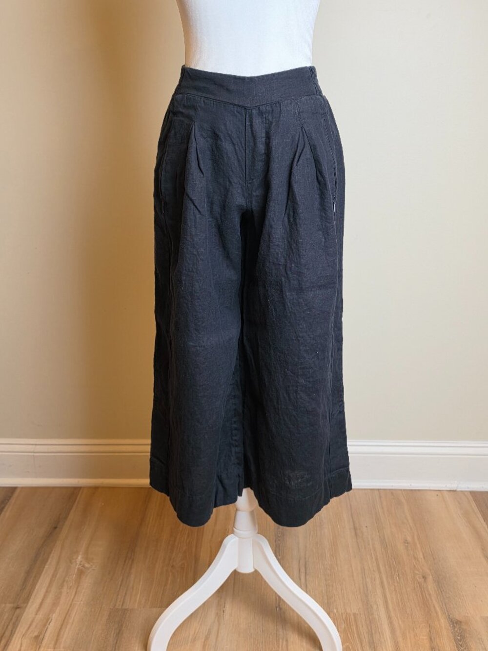 Athleta Playa Linen Wide Crop Pants — Size 0/P (Petite)
